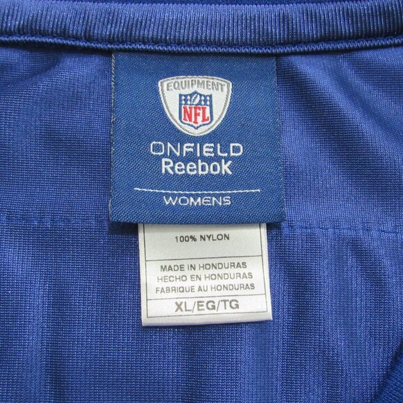 Vintage Reebok on Field Womens NFL NY Eli Manning #10 XL Blue w/ White Jersey - Picture 15 of 16